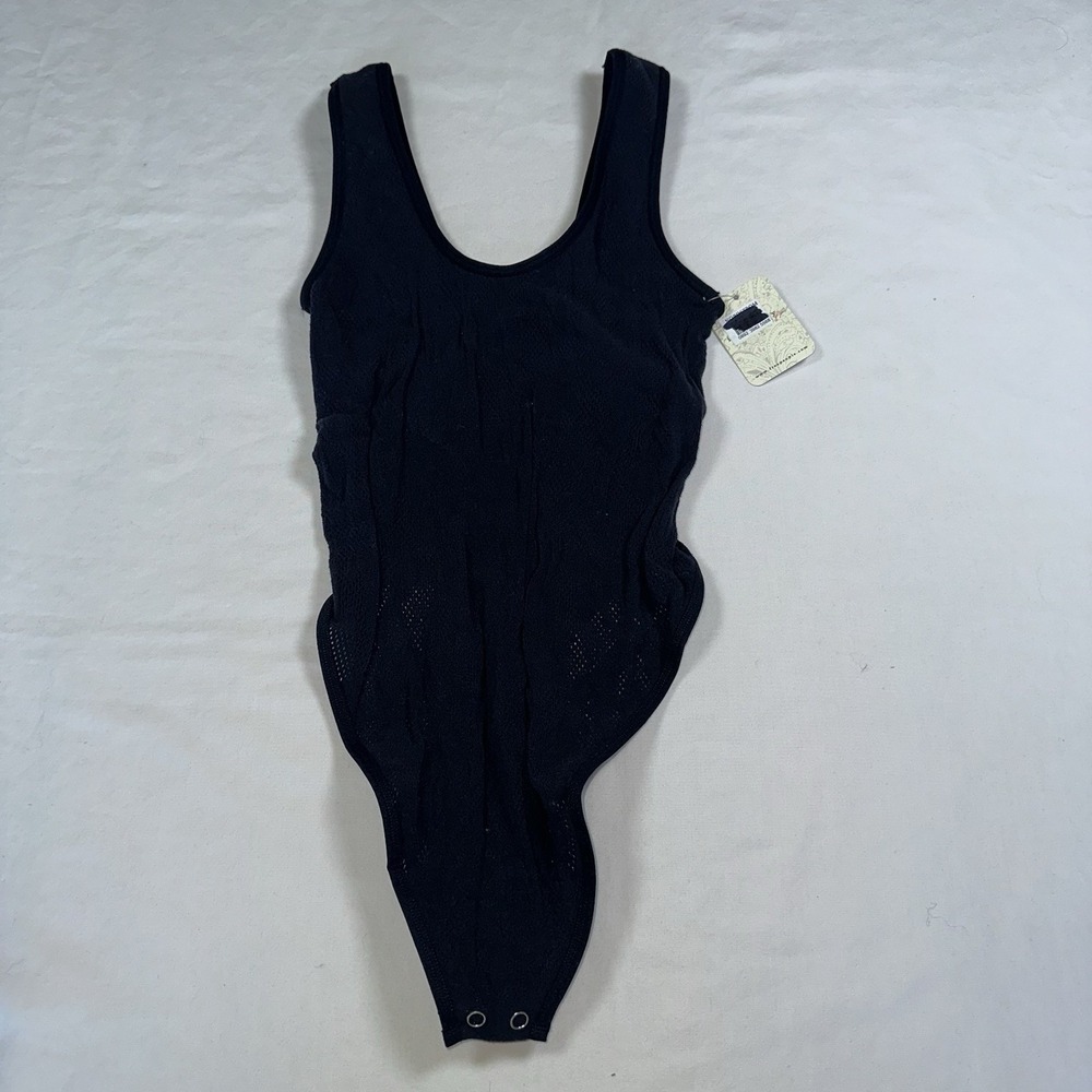 Free People Lace Bodysuit Black Sleek XS/Sā Layering Snap Closer New With Tags